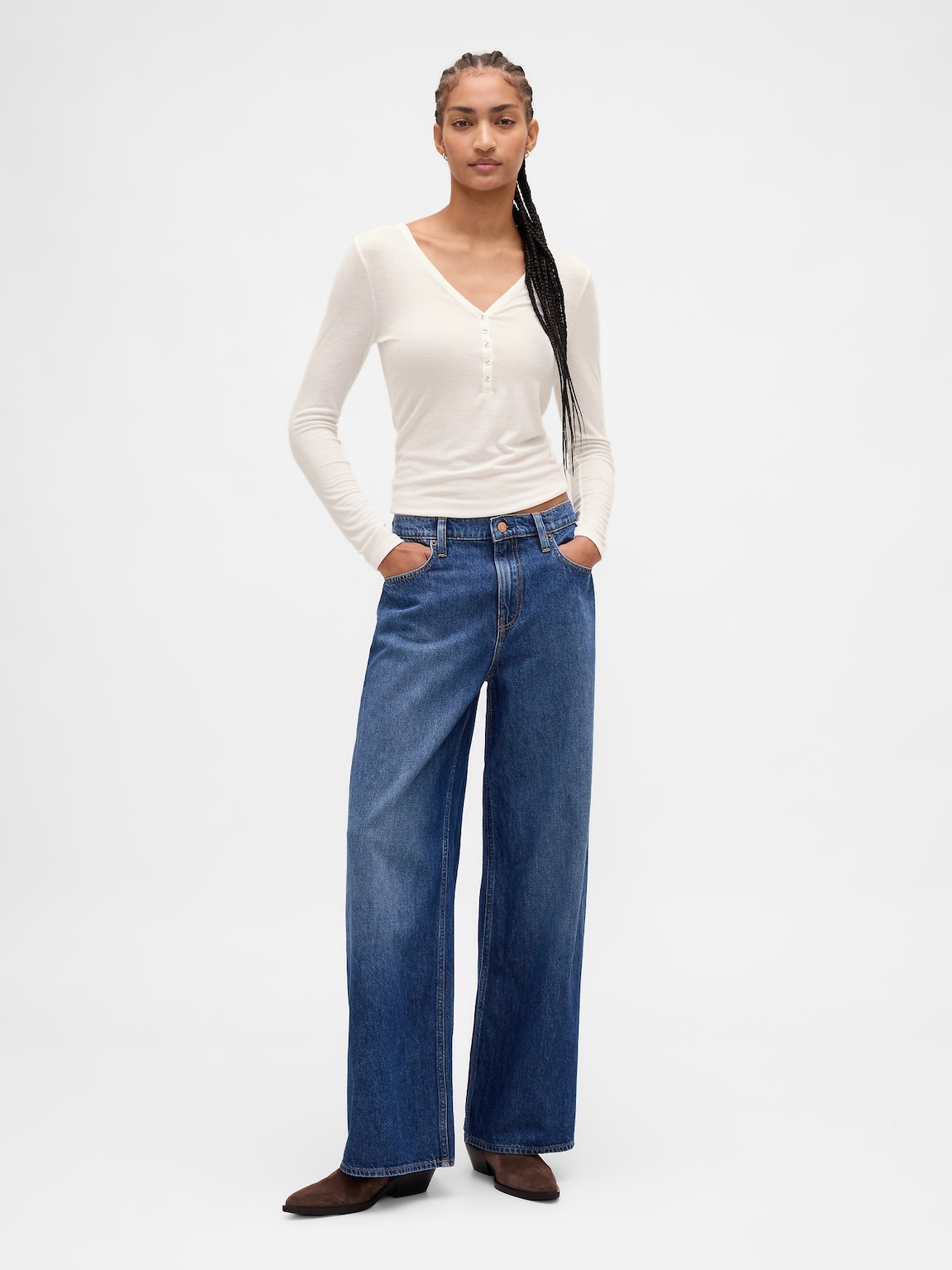 Sheer Rib Henley T-Shirt