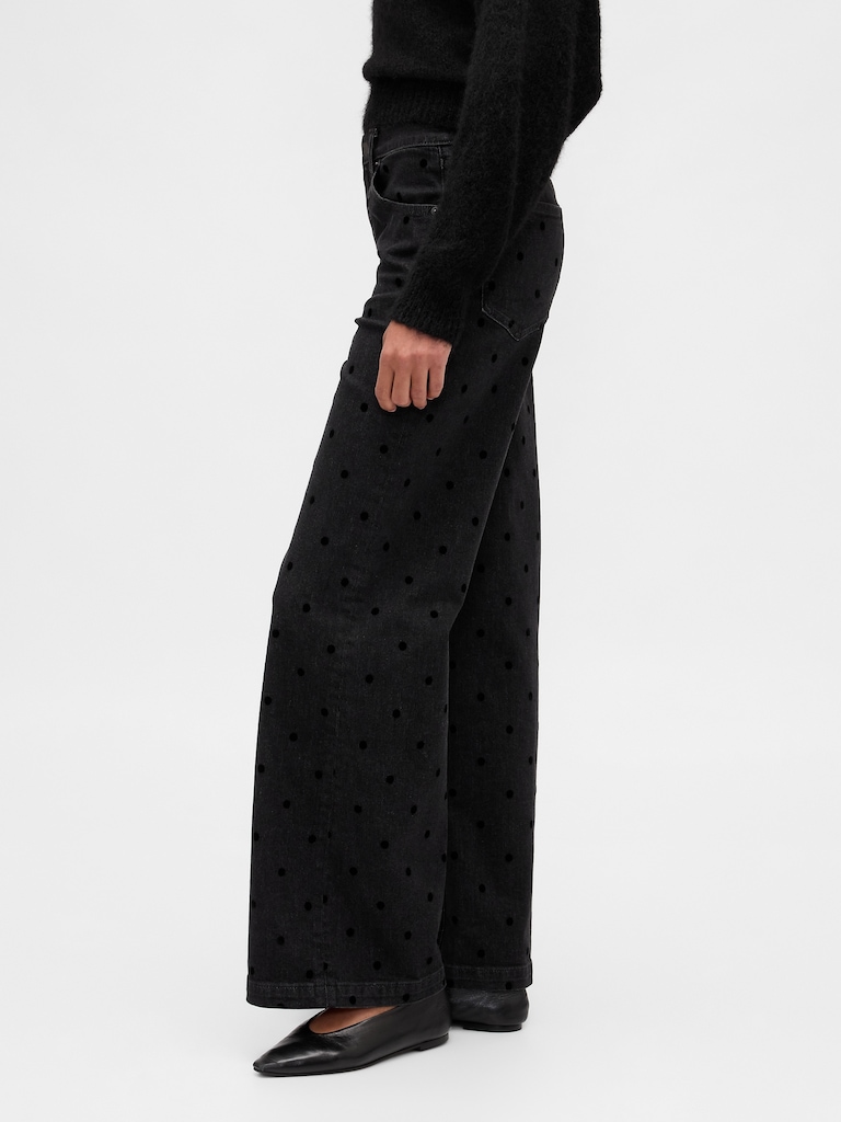 High Rise Stride Wide-Leg Jeans