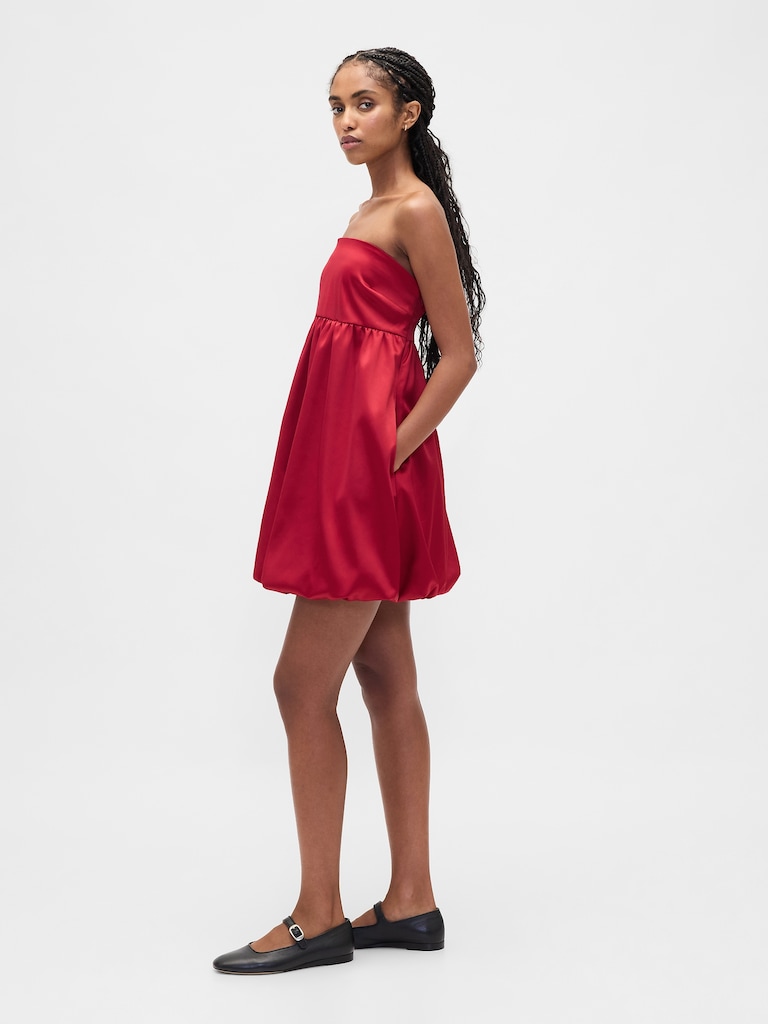 Poplin Bubble Mini Dress