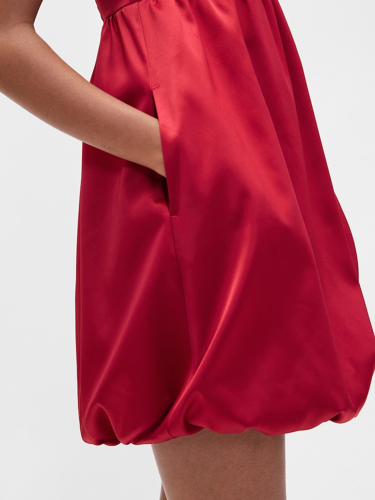 Poplin Bubble Mini Dress