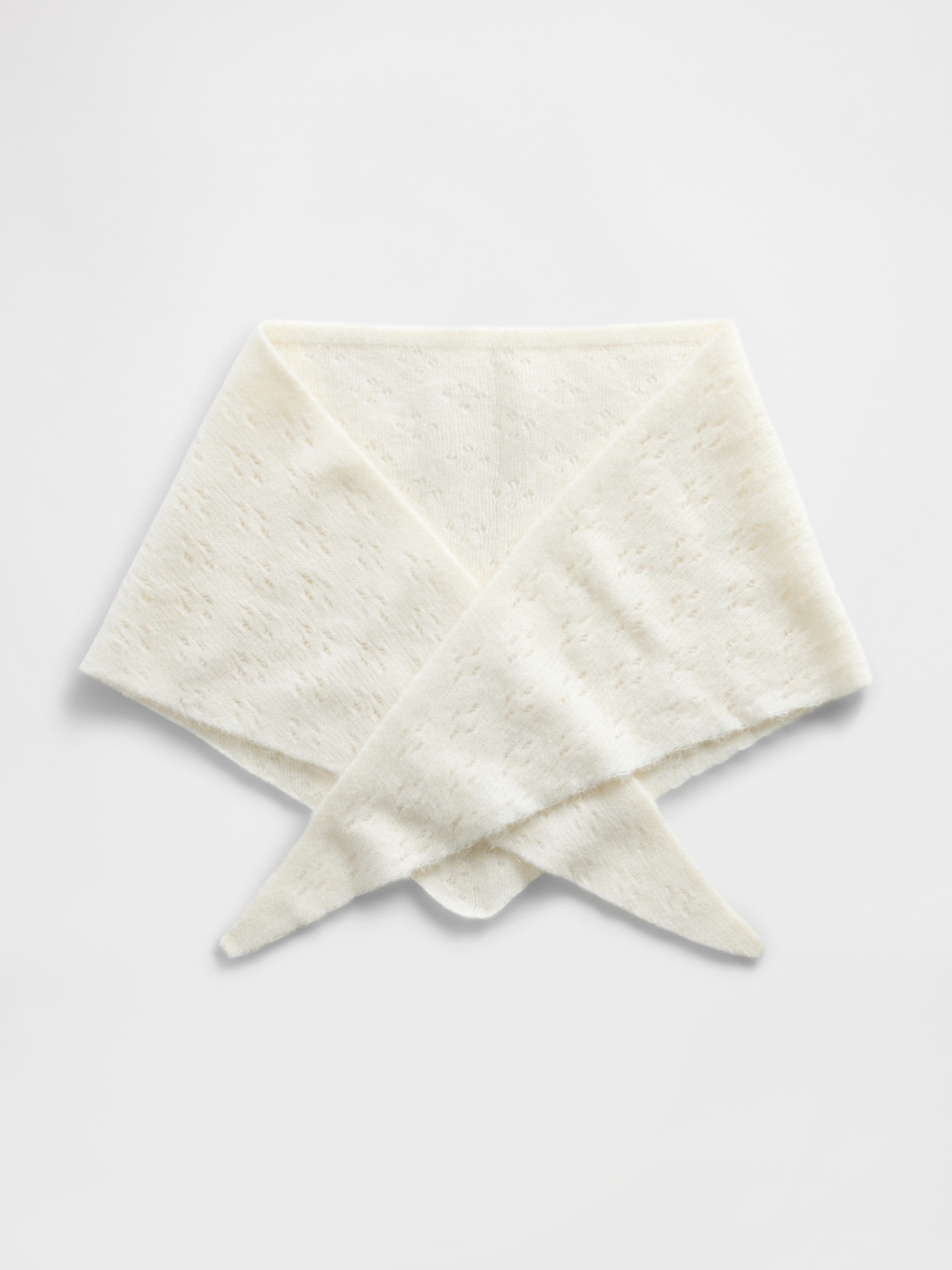 Pointelle Triangle Scarf