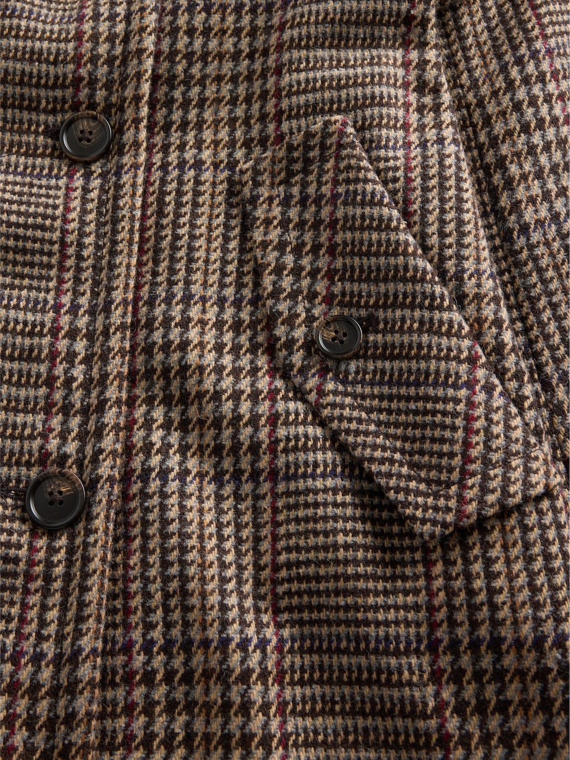 Wool-Blend Herringbone Trench Coat