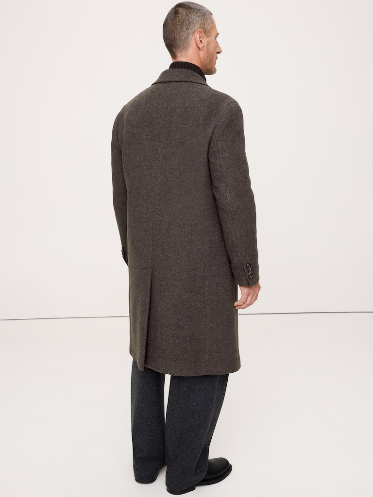 Italian Melton Wool-Blend Top Coat