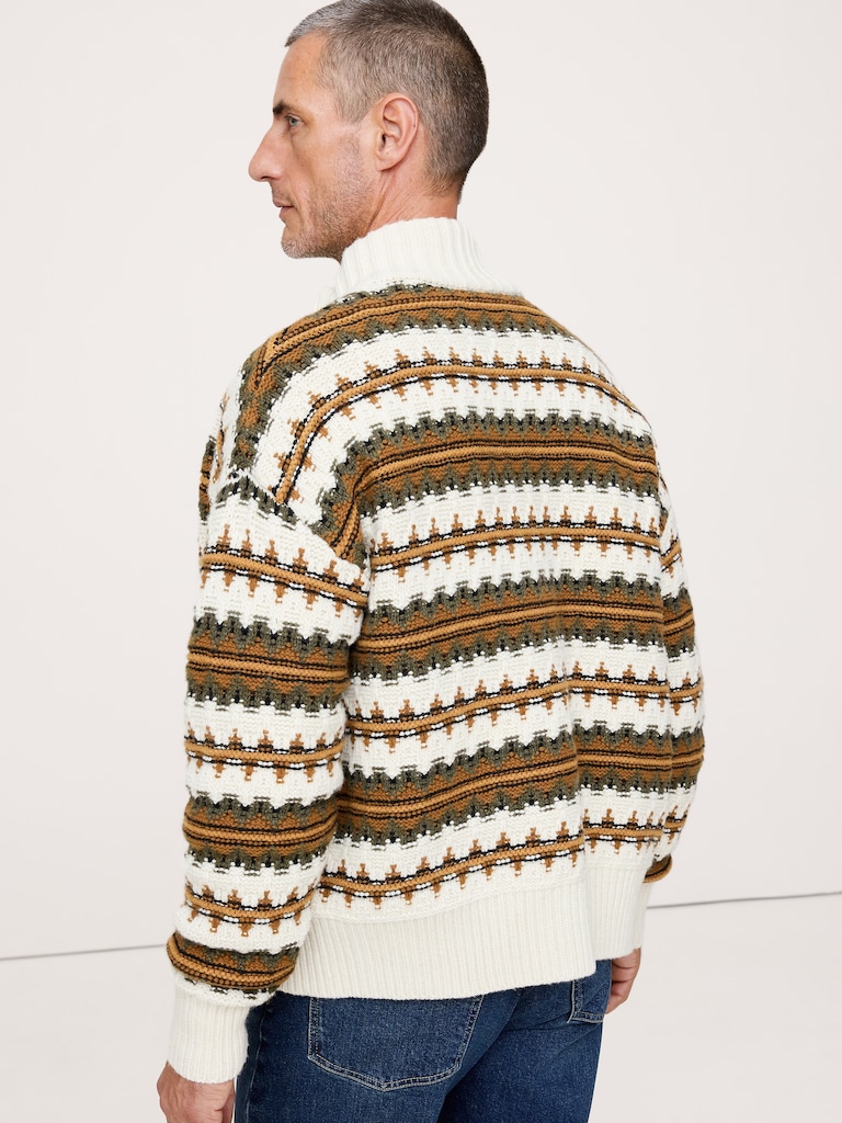 Fairisle Merino-Blend Sweater Jacket