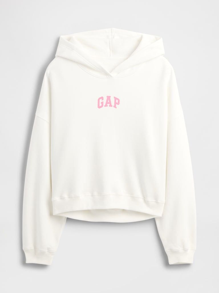 Relaxed Gap Mini-Logo Cropped Hoodie