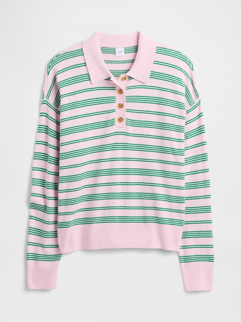 CashSoft Relaxed Sweater Polo Shirt