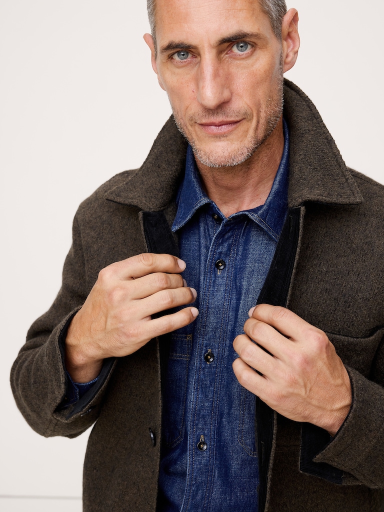 Boiled Wool Shirt Jacket