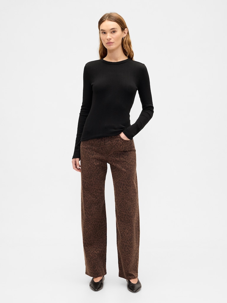 Ribbed Crewneck T-Shirt