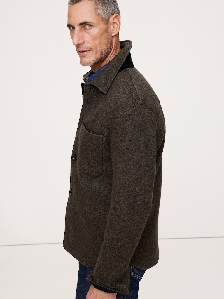 Boiled Wool Shirt Jacket