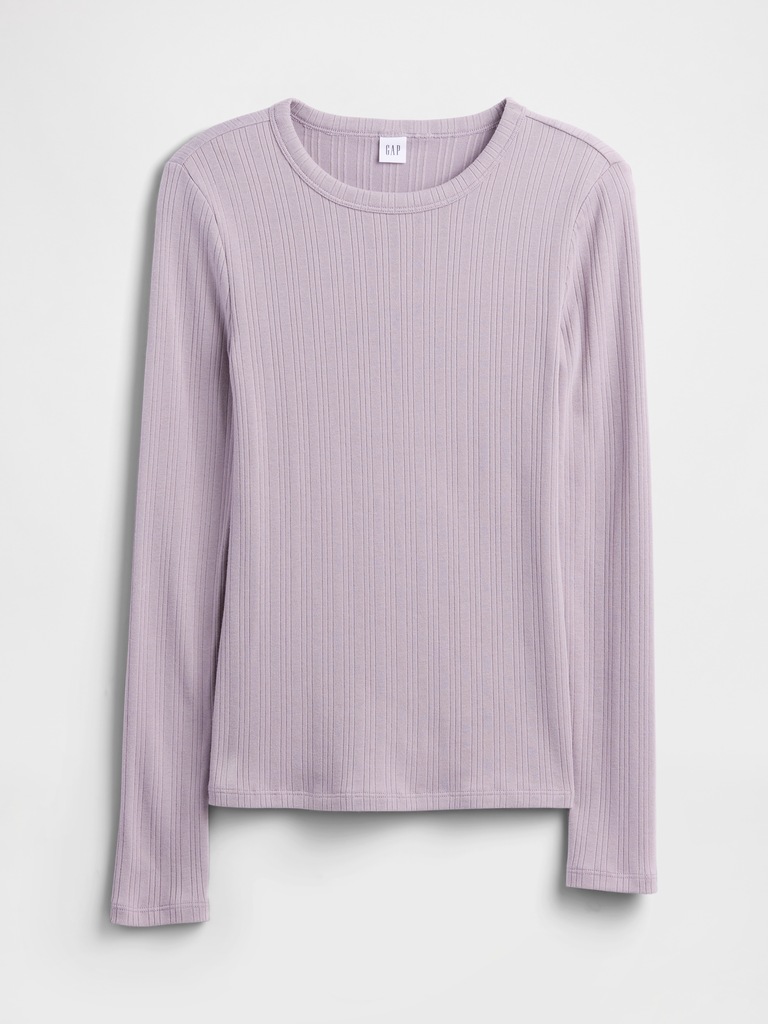 Ribbed Crewneck T-Shirt