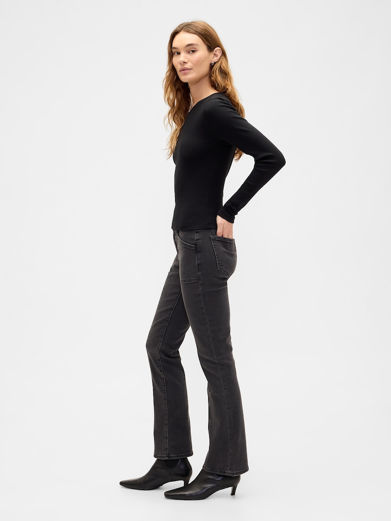 Mid Rise Universal Seamed Baby Boot Jeans