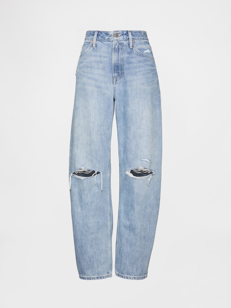Curvy High Rise Barrel Jeans