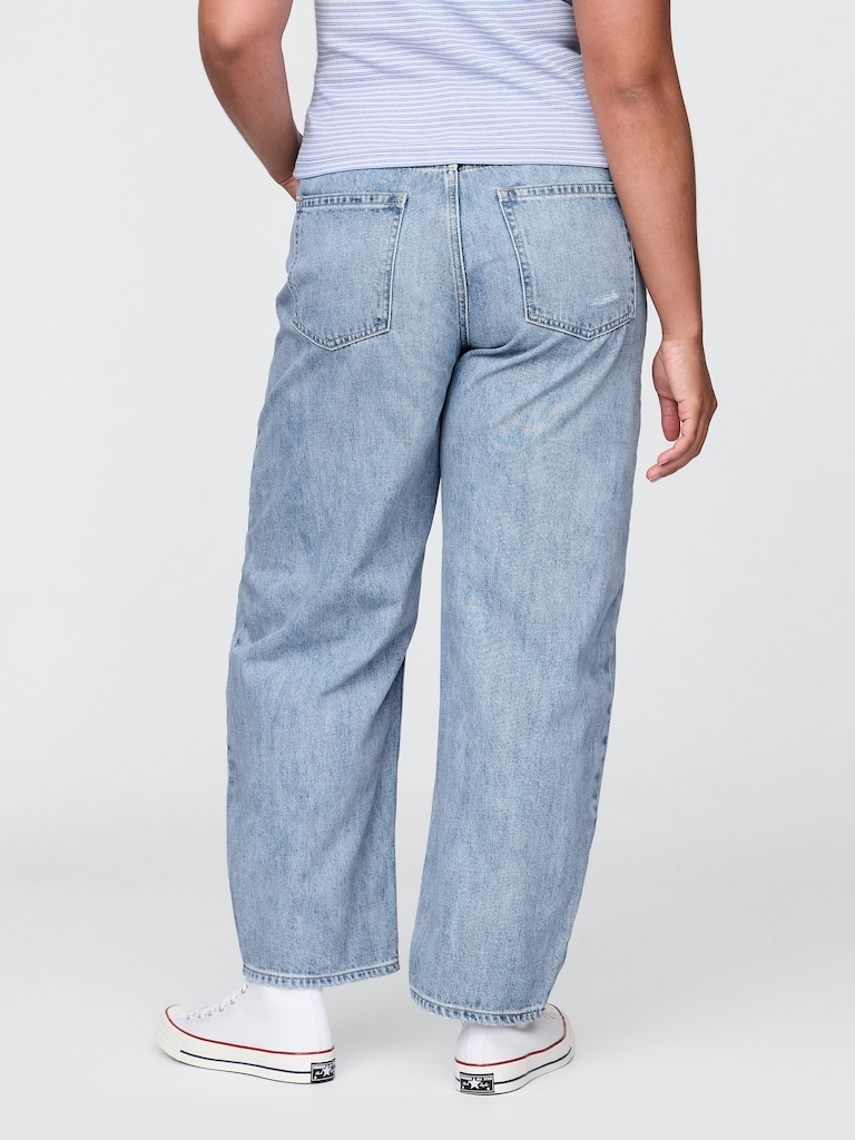 Curvy High Rise Barrel Jeans
