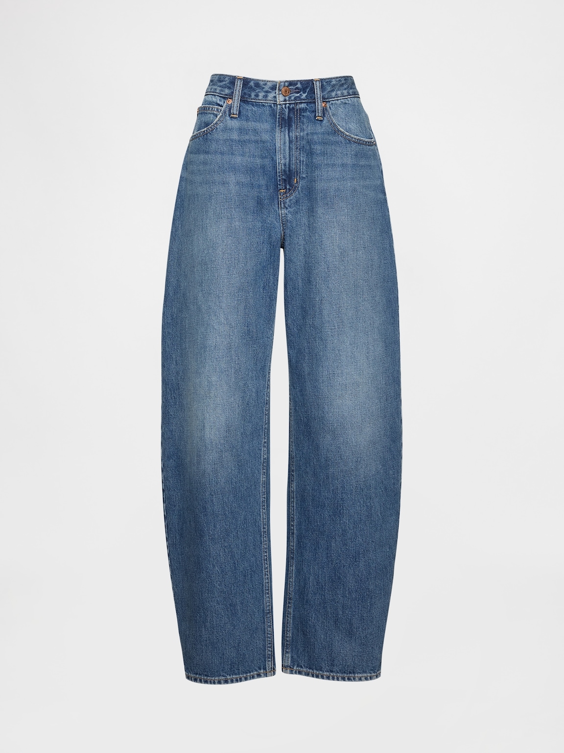 Curvy High Rise Barrel Jeans