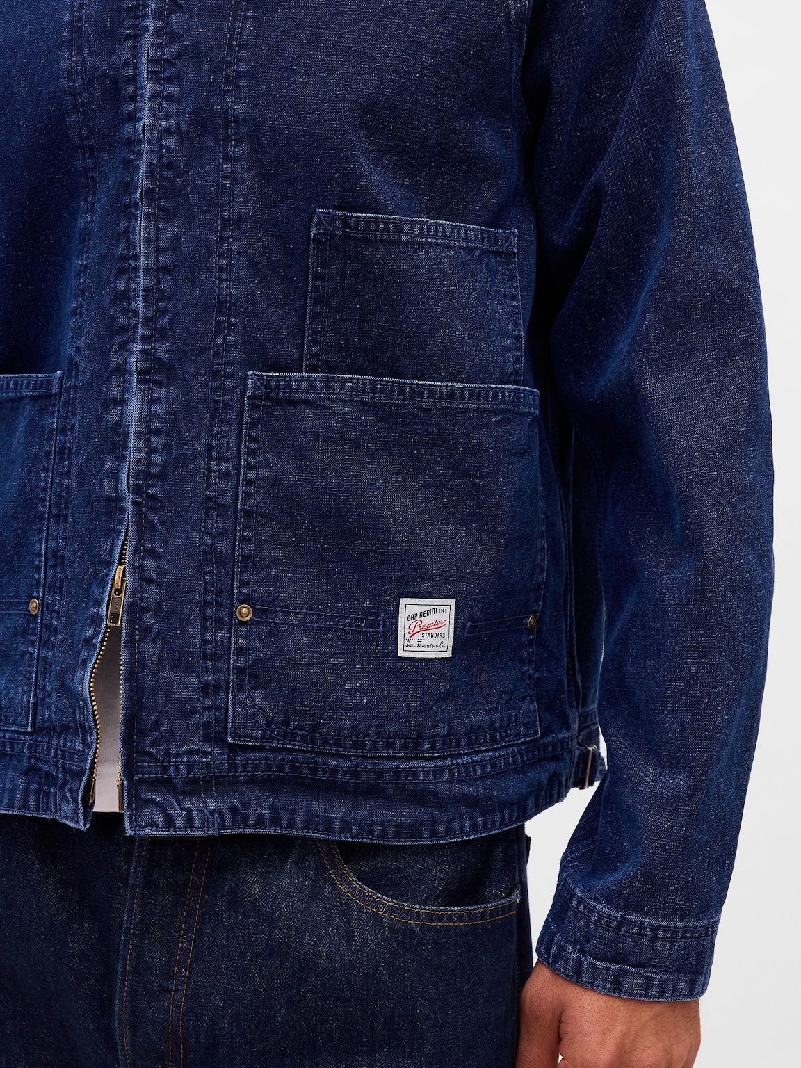 Denim Zip Chore Jacket