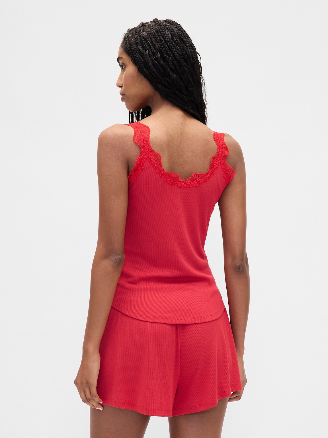 Mini Rib Lace PJ Tank Top