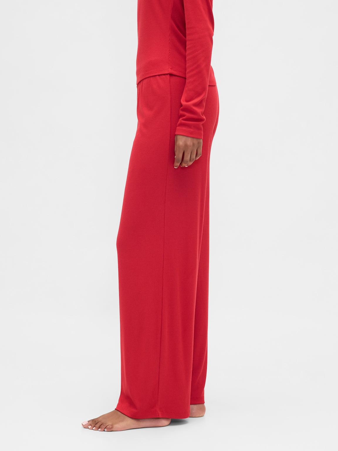 Mini Rib Wide-Leg PJ Pants