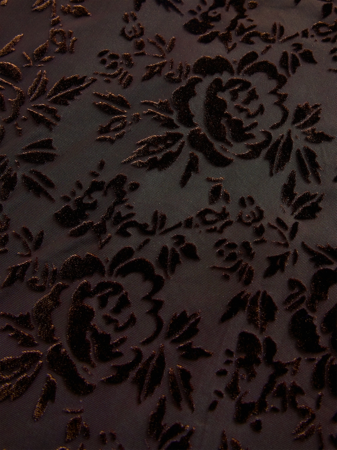 Burnout Velvet Bell-Sleeve Midi Dress