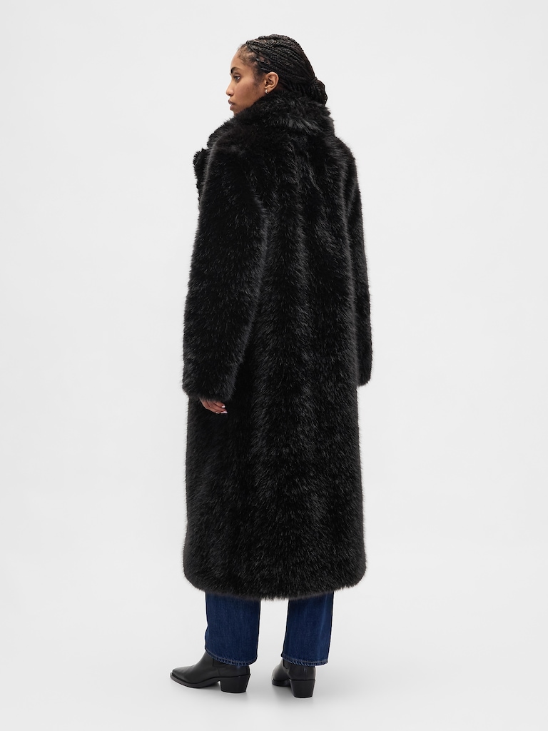 Faux Fur Long Coat