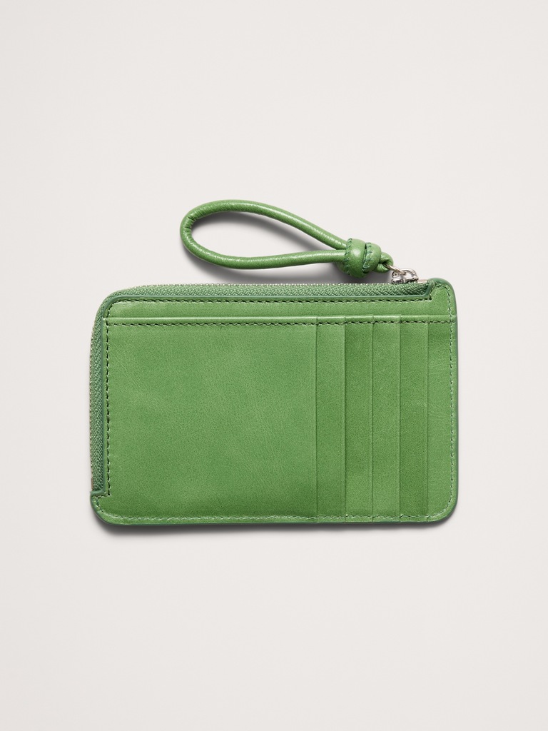 Leather Zip Card Holder