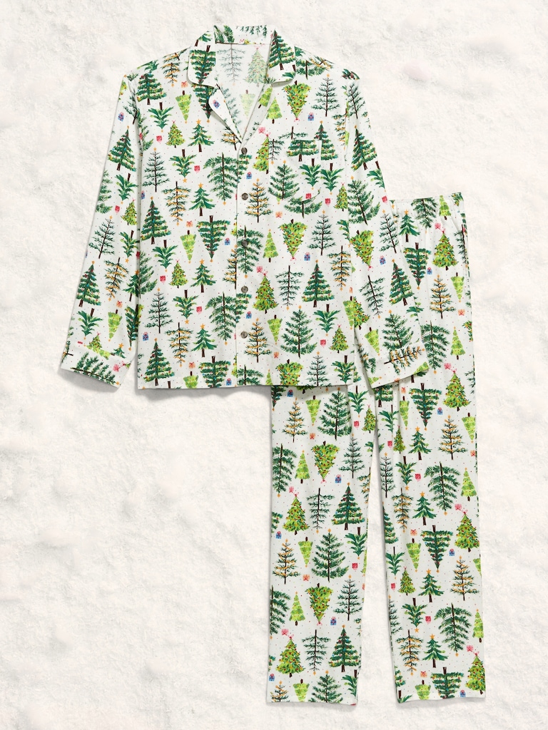 Printed Flannel Pajama Set for Men