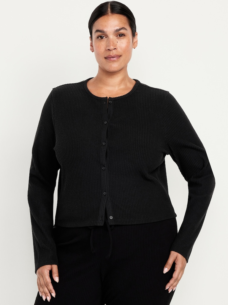 Ribbed Cardigan Sweater