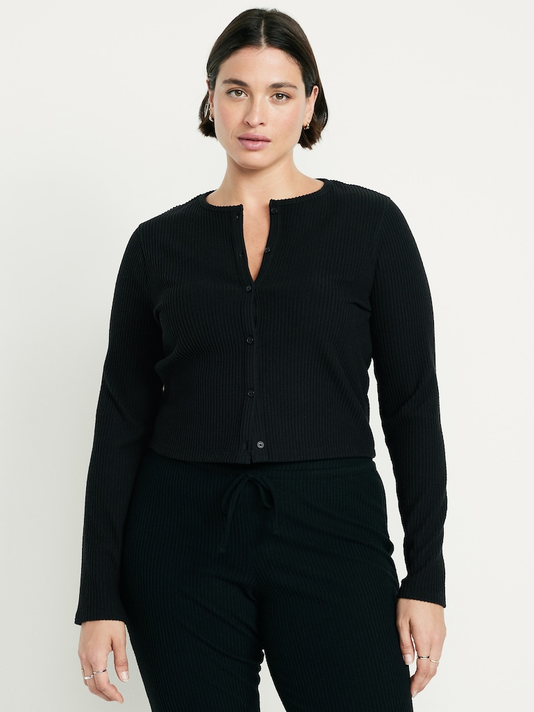 Ribbed Cardigan Sweater