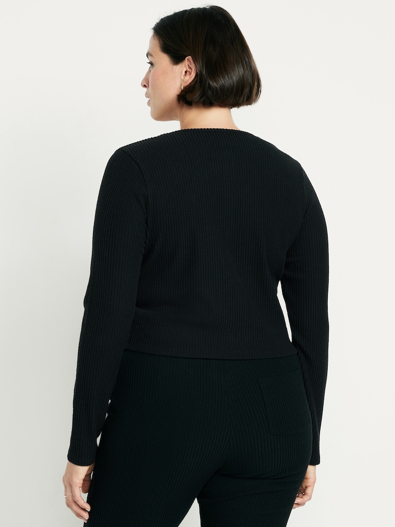 Ribbed Cardigan Sweater