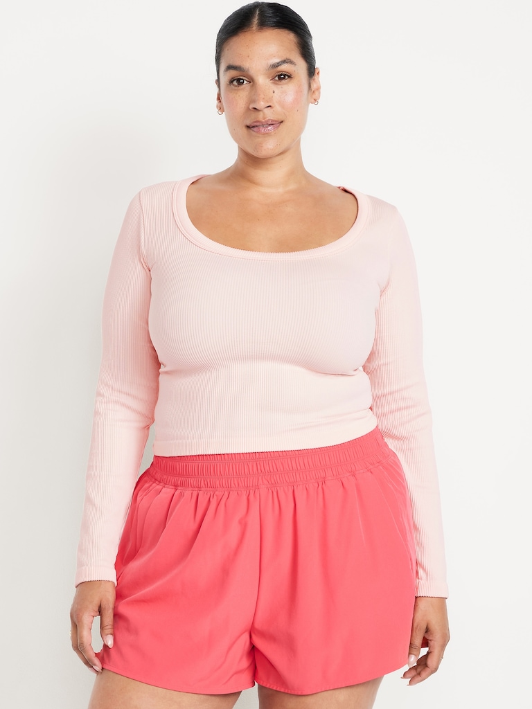 T-shirt côtelé ajusté Zénitude sans coutures