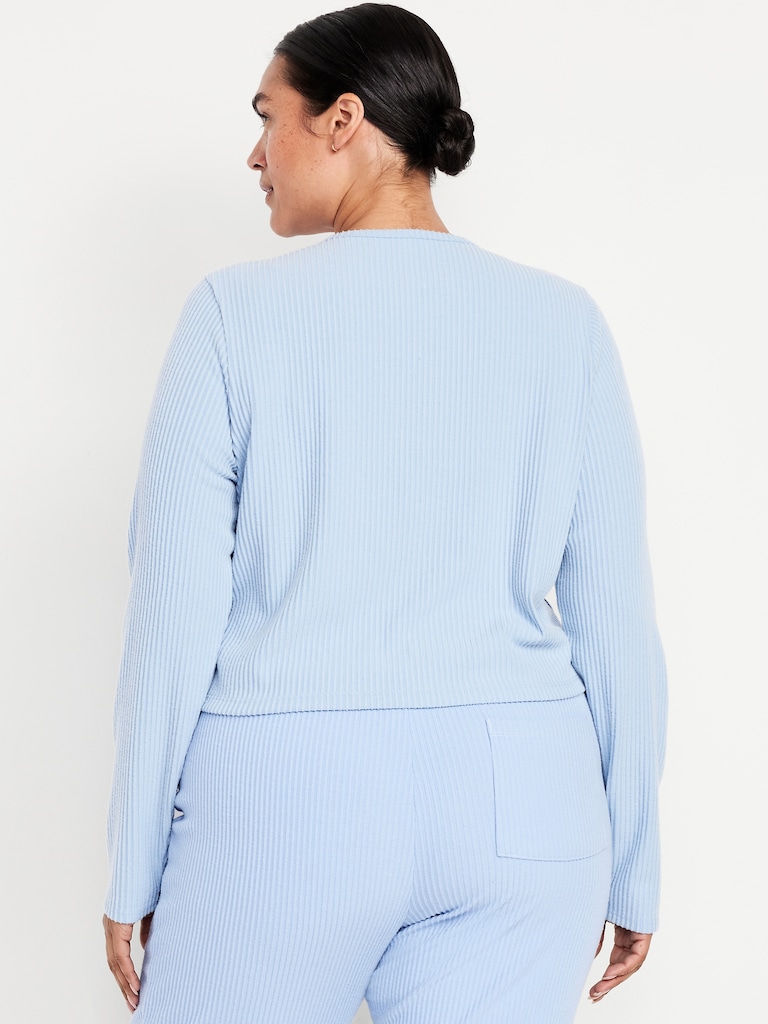 Ribbed Cardigan Sweater