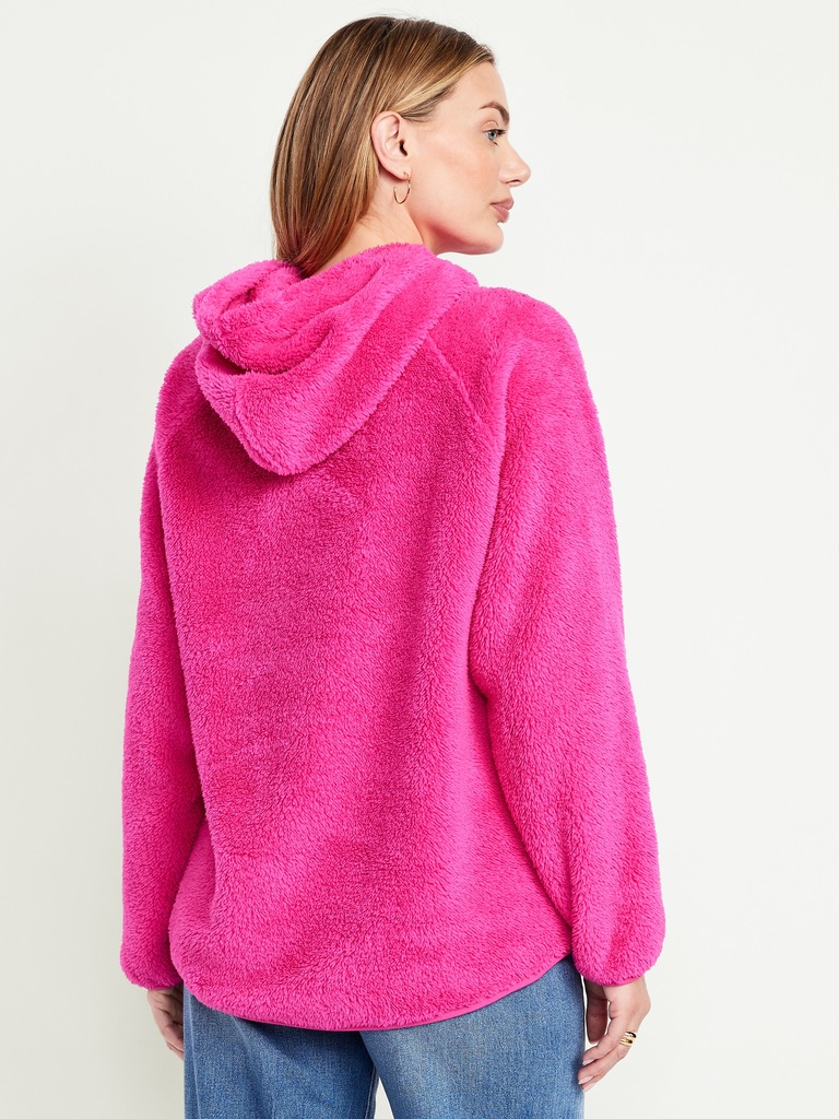 Oversized Sherpa Pullover Hoodie