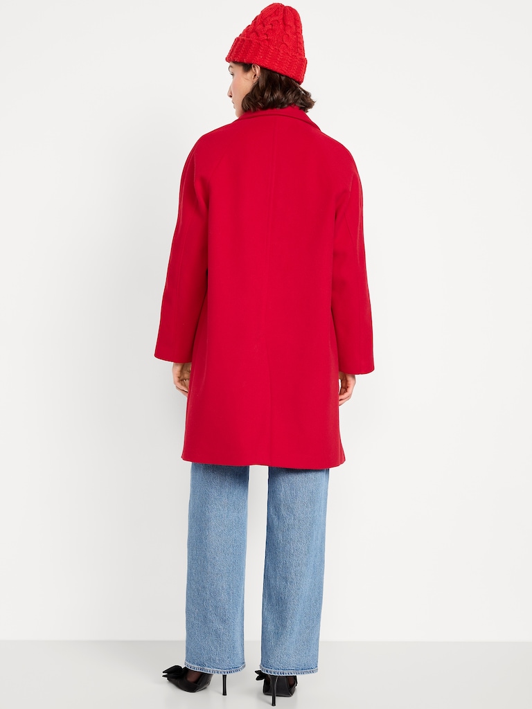 Relaxed Button-Front Mac Coat