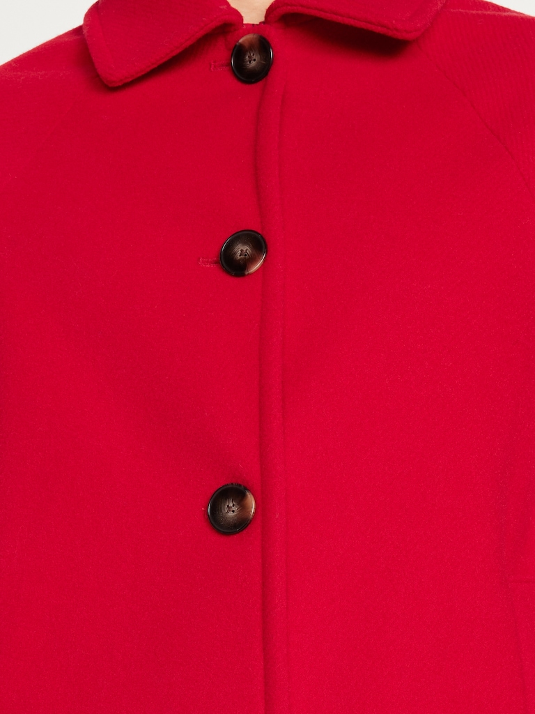 Relaxed Button-Front Mac Coat