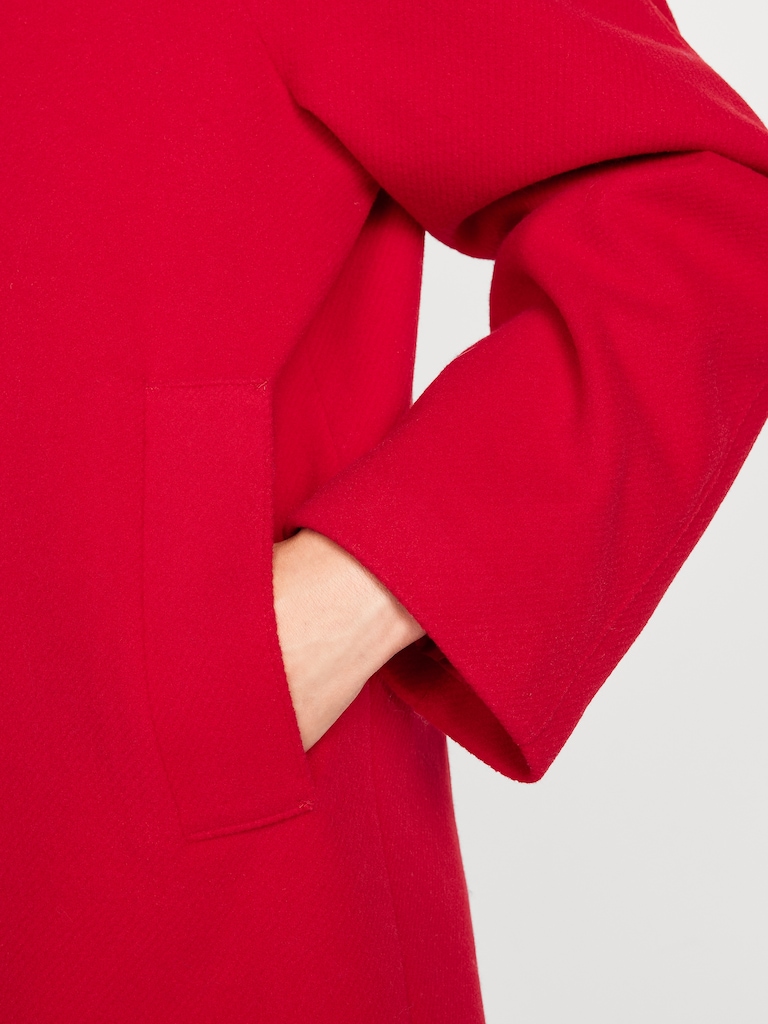 Relaxed Button-Front Mac Coat