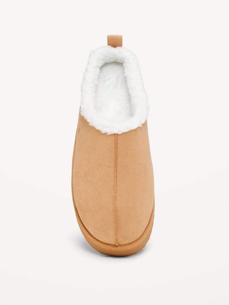 Faux-Suede Platform Mule Slippers for Girls