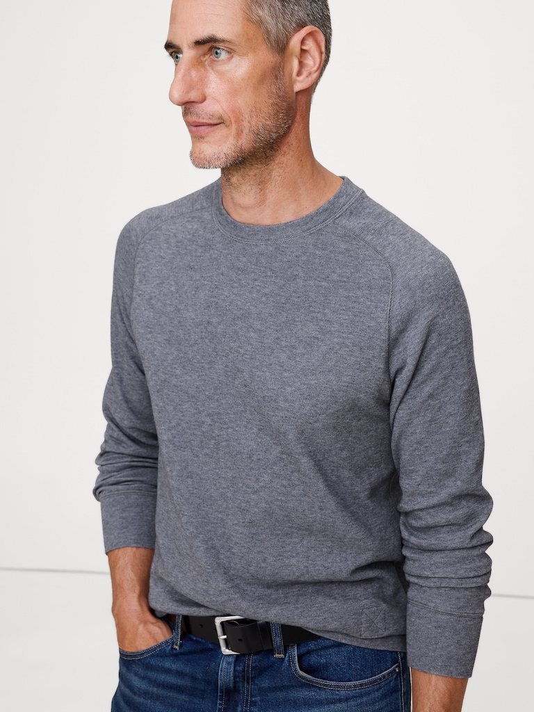 Slub Double-Knit Crew-Neck T-Shirt