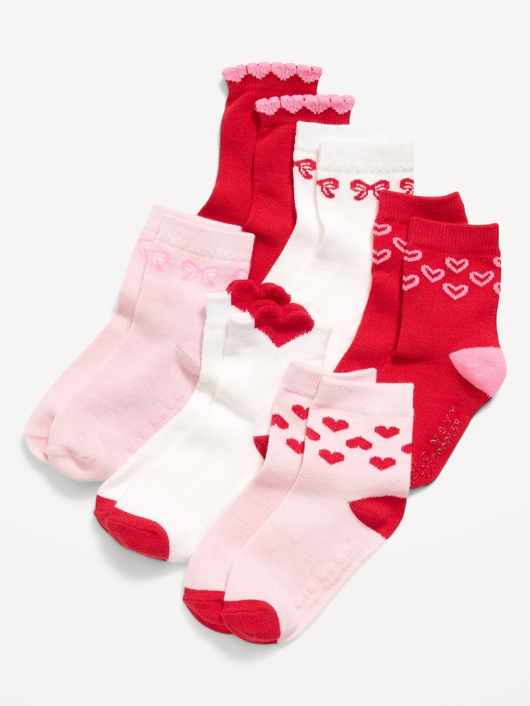 Valentine's Crew Socks 6-Pack for Toddler & Baby