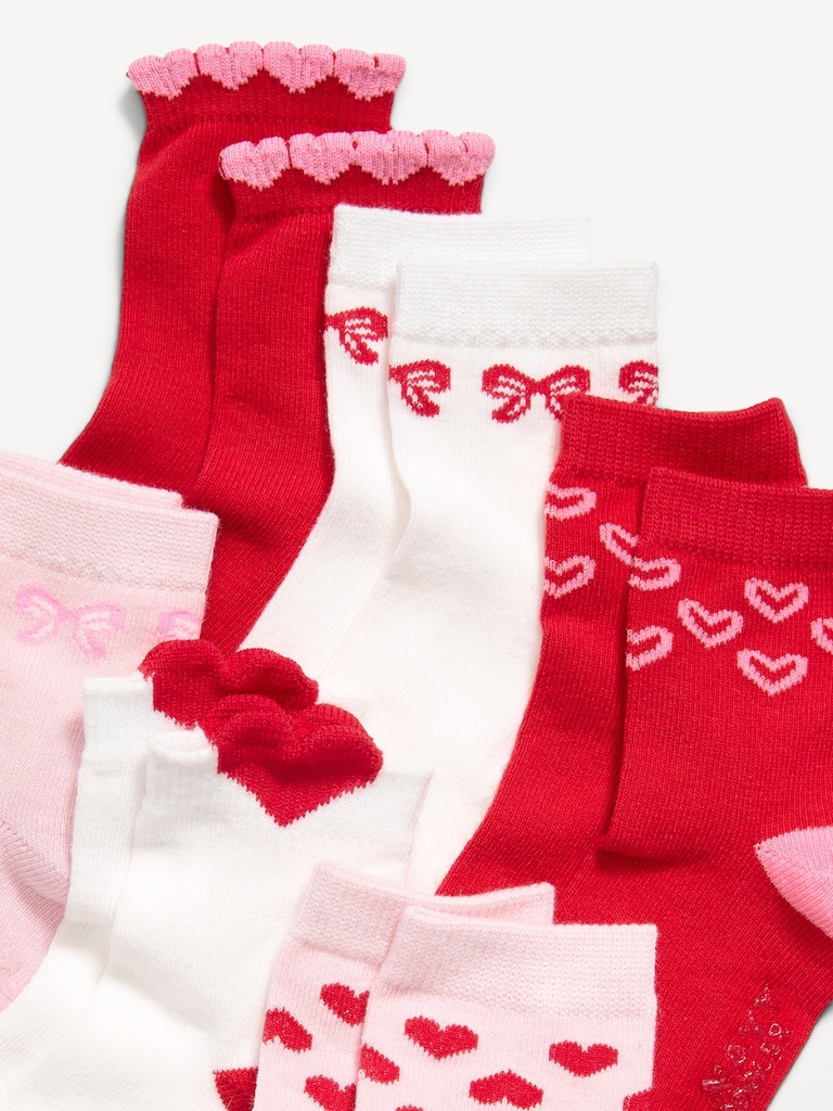 Valentine's Crew Socks 6-Pack for Toddler & Baby