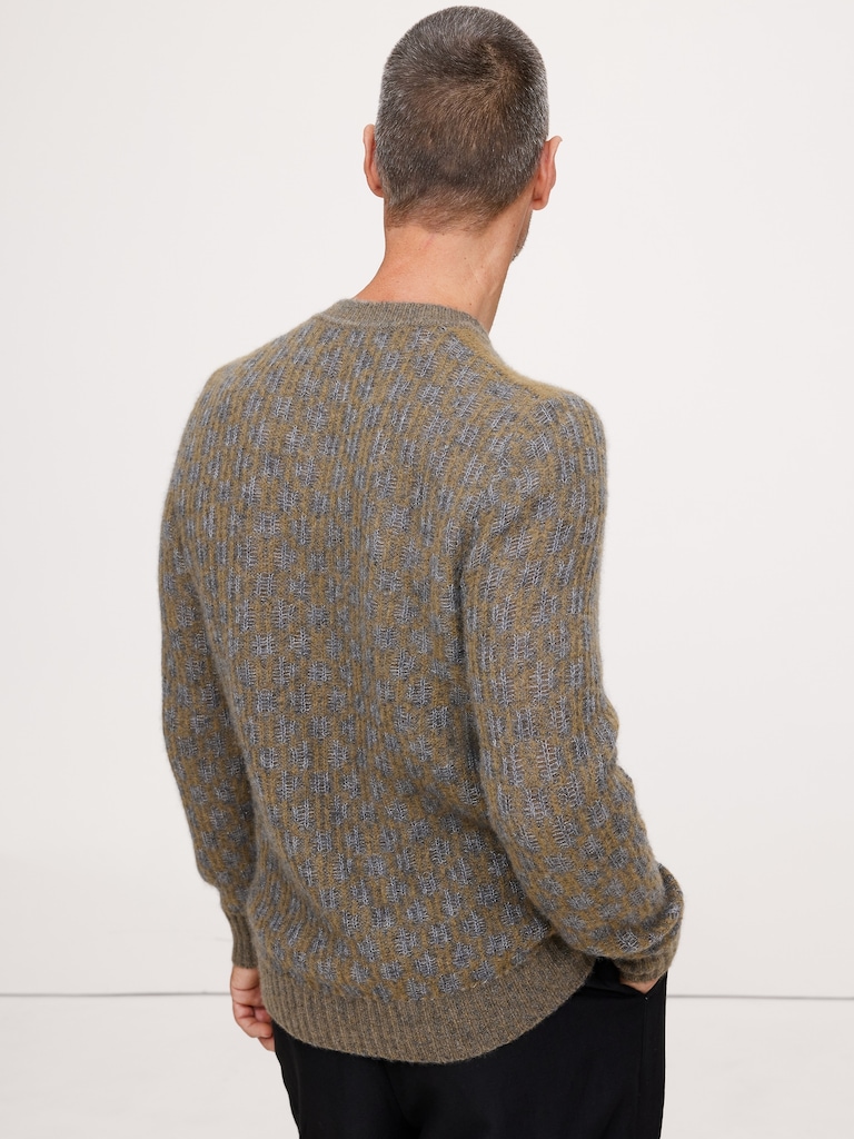 Cashmere-Silk Crew-Neck Sweater