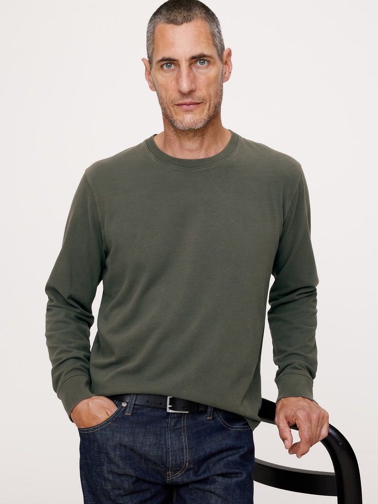 Sun-Washed Cotton Long-Sleeve T-Shirt