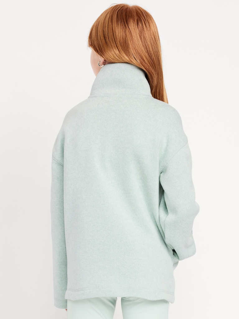 Sweater-Fleece Quarter-Zip Tunic for Girls