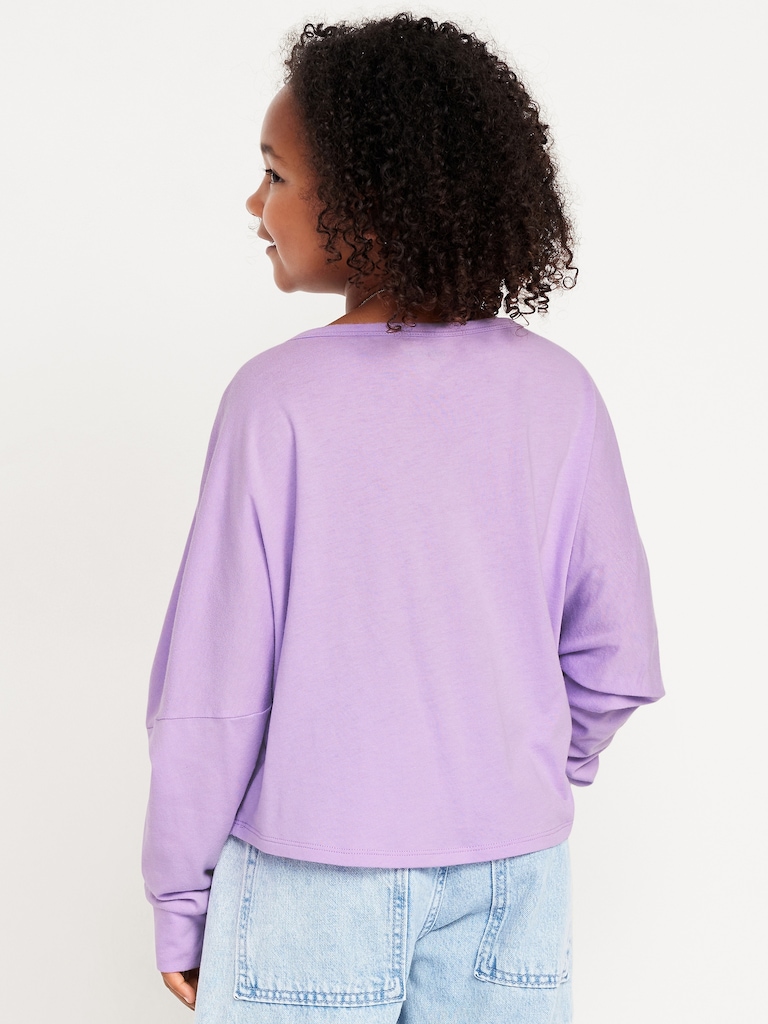 Long-Sleeve Cropped Top for Girls