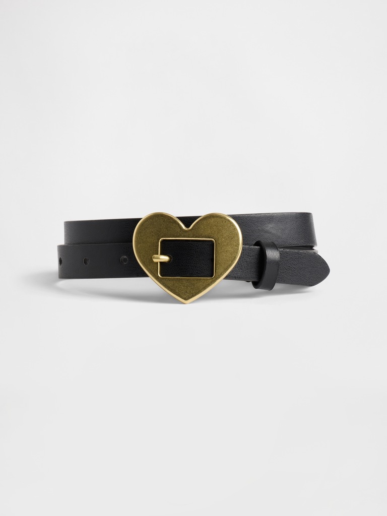 Kids Vegan-Leather Heart Belt