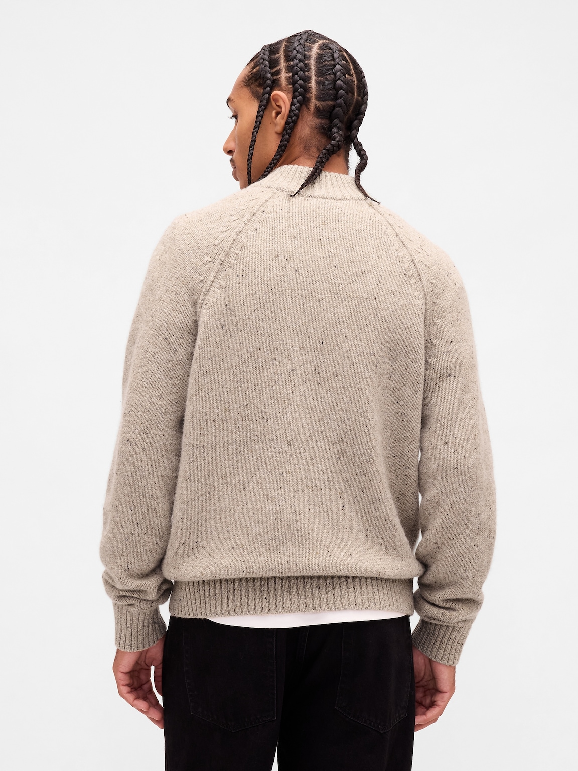 Wool-Blend Zip Cardigan Sweater