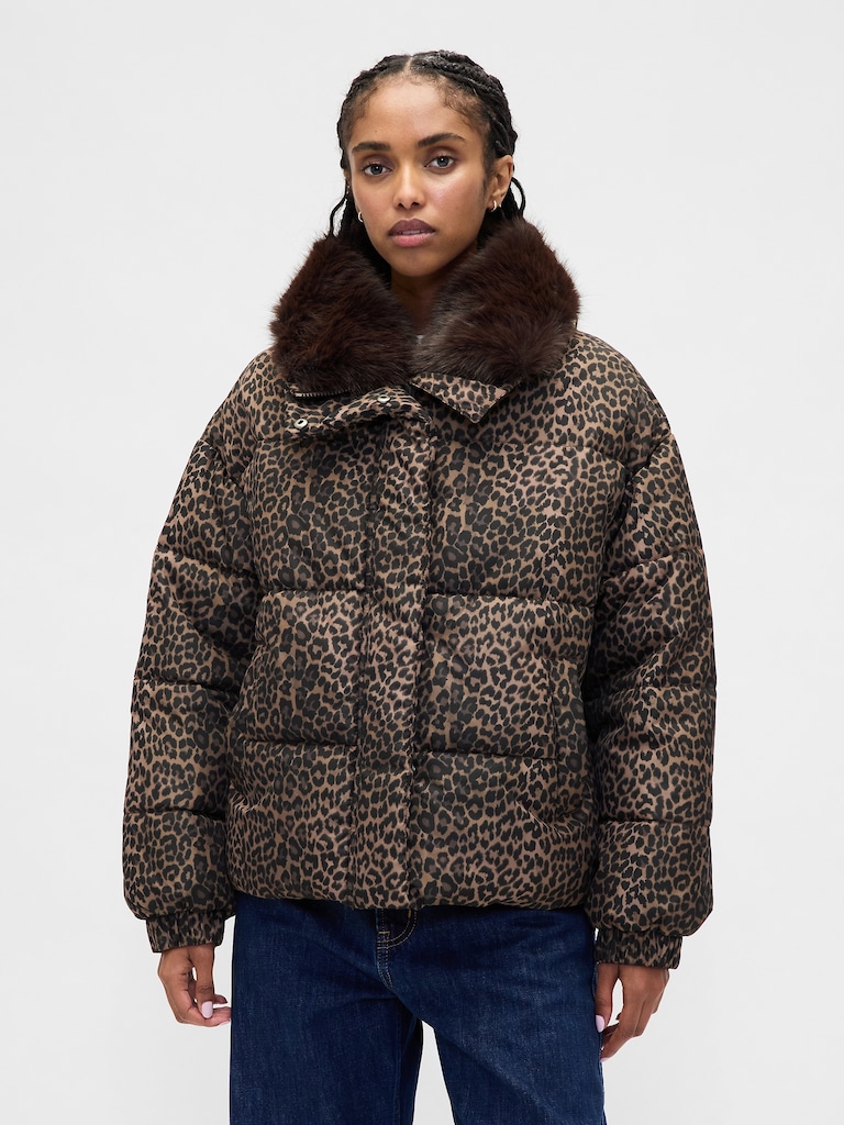 Fur-Trim Puffer Jacket