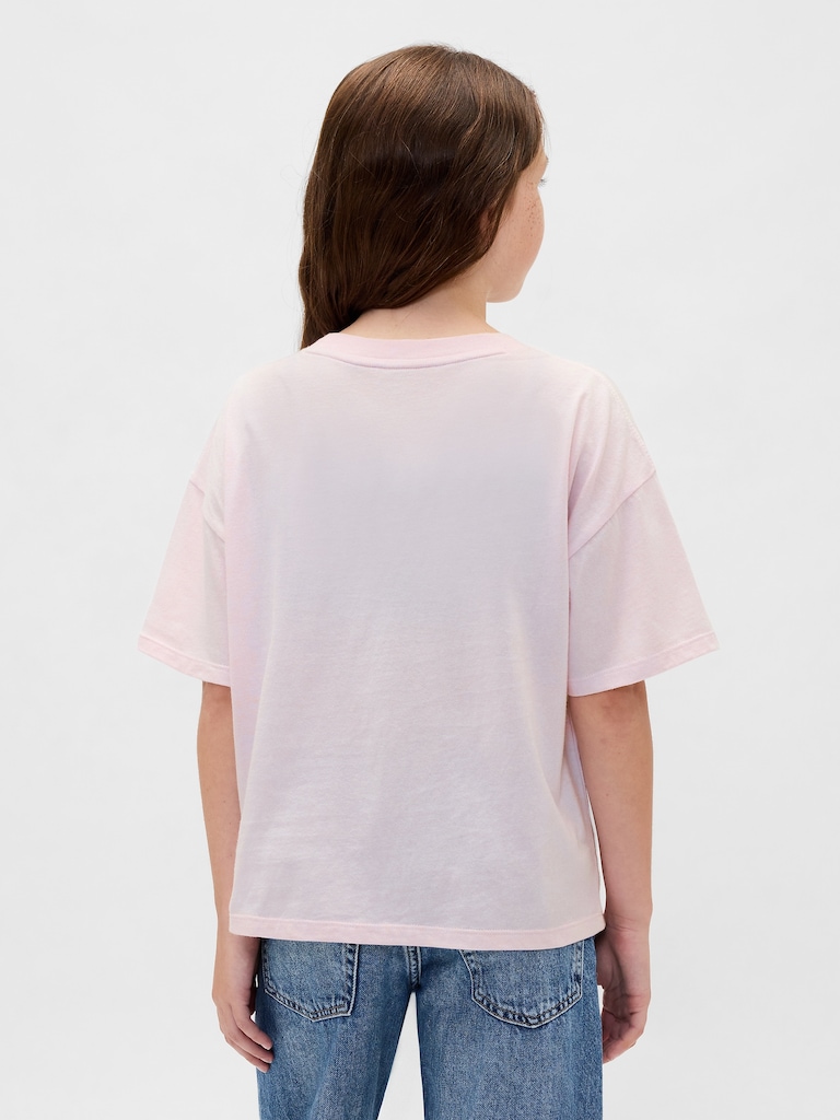 Kids Oversized Flippy Sequin Graphic T-Shirt
