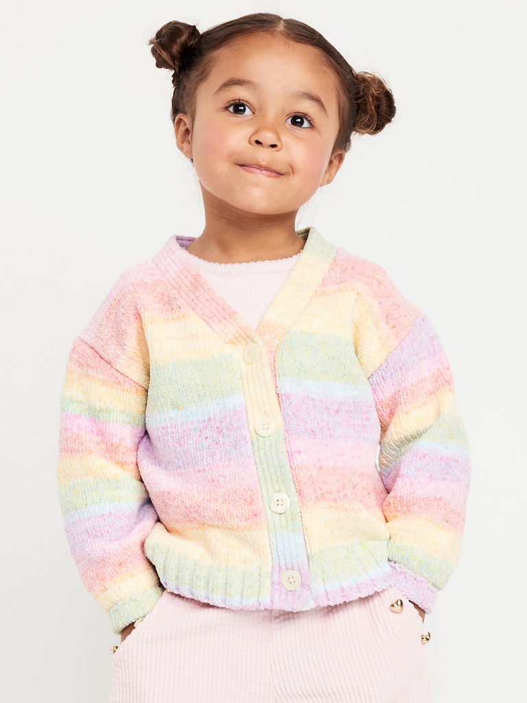 Textured Ombré Cardigan Sweater for Toddler Girls