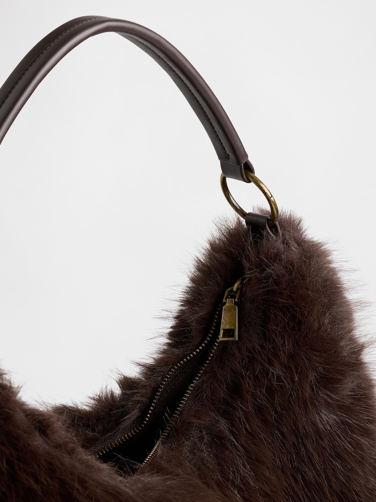 Faux Fur Slouchy Bag