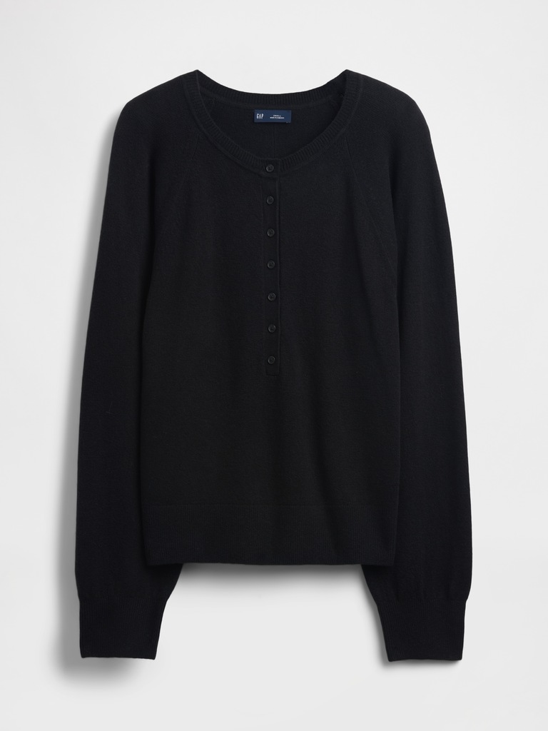 CashSoft Henley Sweater