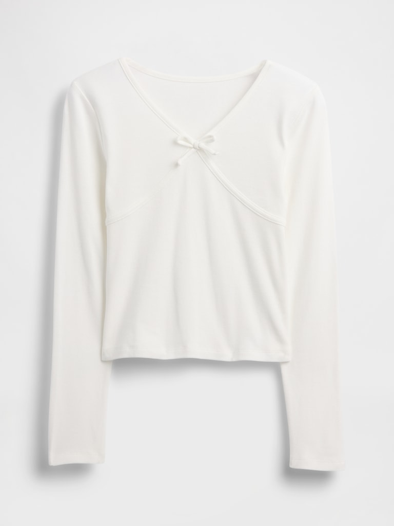 Kids Cross Front Bow T-Shirt